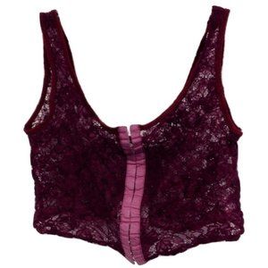 Millau NWT Bralette Eyelet Lace Sheer Crop Top XS